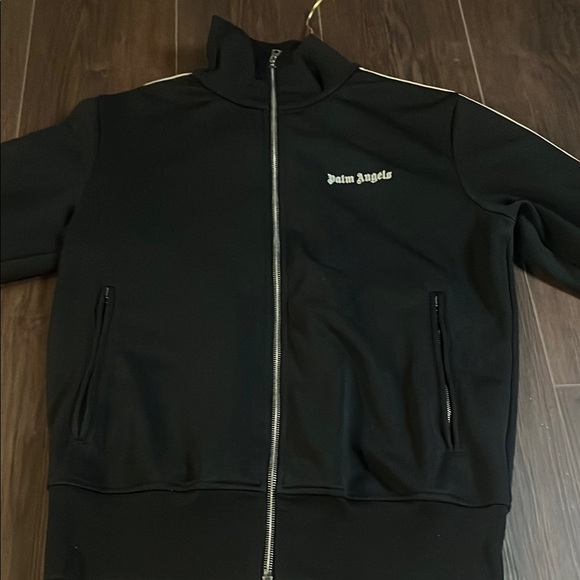 Palm Angels Black Zip Up Sweater